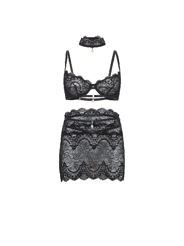 Perla Choker Bra Skirtini Set